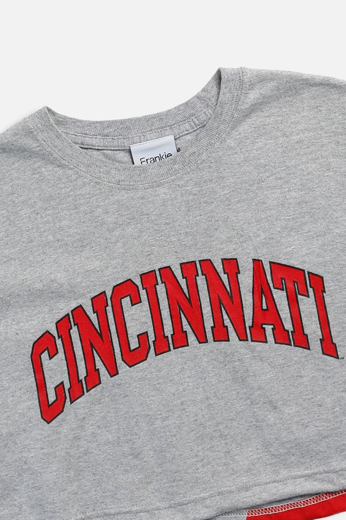 Frankie Rework Cincinnati Bearcats NCAA Crop Tee - XS