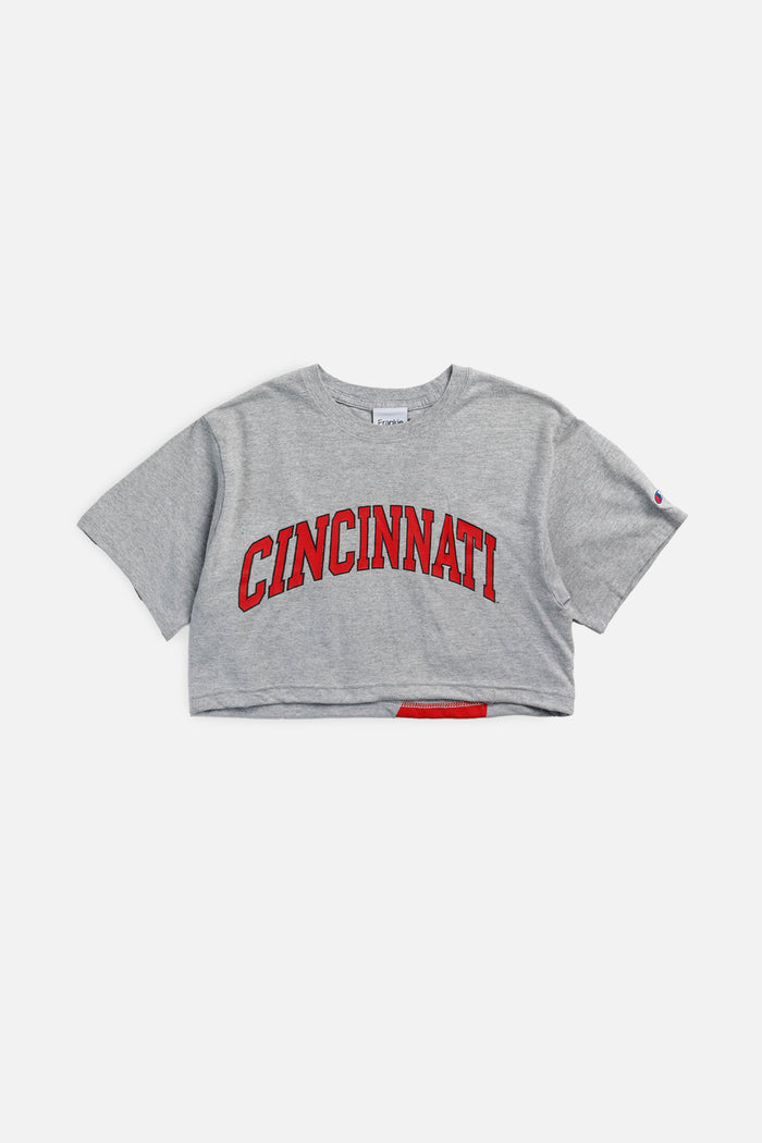frankie Rework Cincinnati Bearcats NCAA Crop Tee - XS