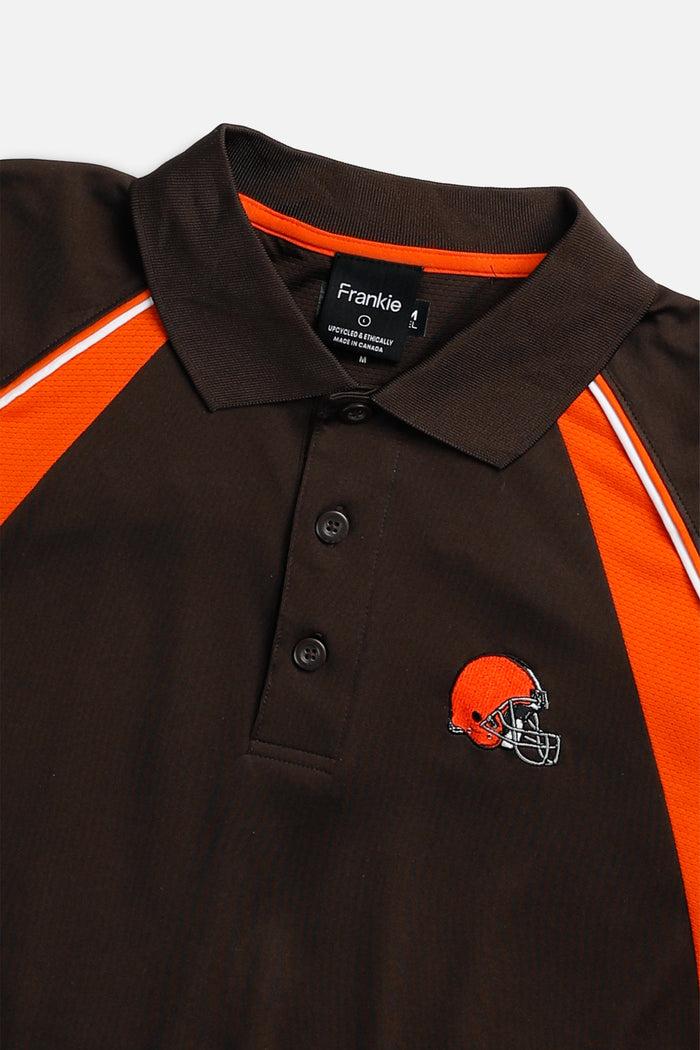 Frankie Rework Cleveland Browns NFL Crop Collared Tee - L