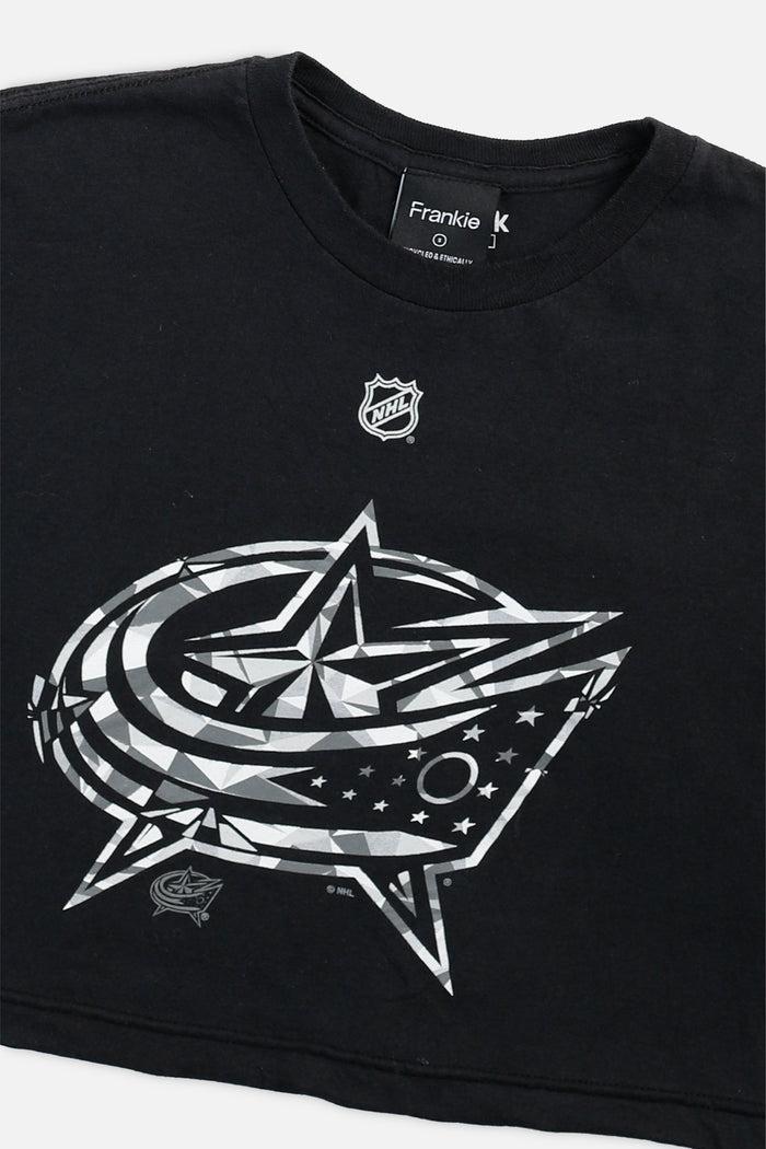 Frankie Rework Columbus Blue Jackets NHL Crop Tee - S