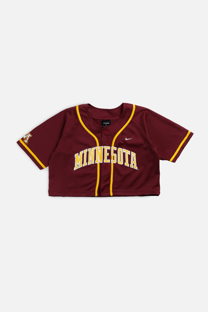 frankie Rework Crop Minnesota Golden Gophers NCAA Baseball Jersey - M
