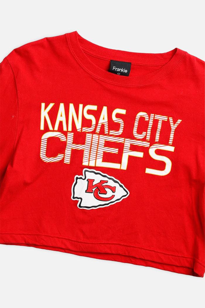 Frankie Rework Kansas City Chiefs NFL Crop Long Sleeve Tee - XS