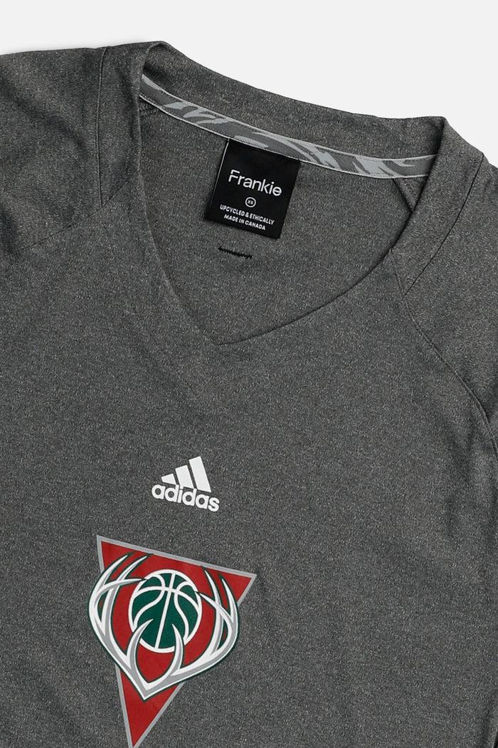 Frankie Rework Milwaukee Bucks NBA Crop Long Sleeve Tee - XS