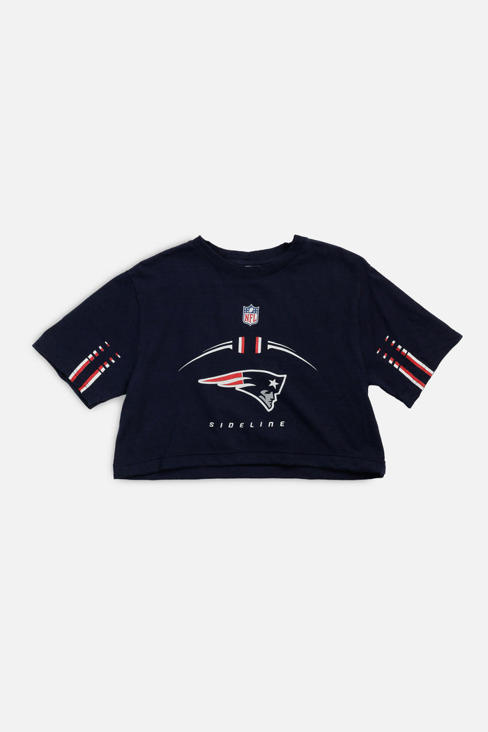 frankie Rework New England Patriots NFL Crop Tee - XS
