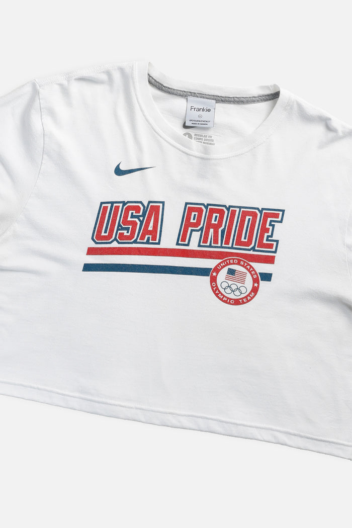 Frankie Rework Nike USA Olympics Crop Long Sleeve Tee - XL