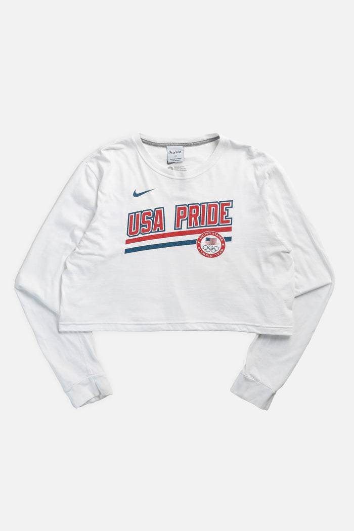 frankie Rework Nike USA Olympics Crop Long Sleeve Tee - XL
