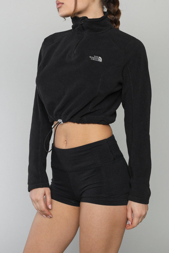 frankie Rework North Face Crop Fleece Sweater - XS S M L XL
