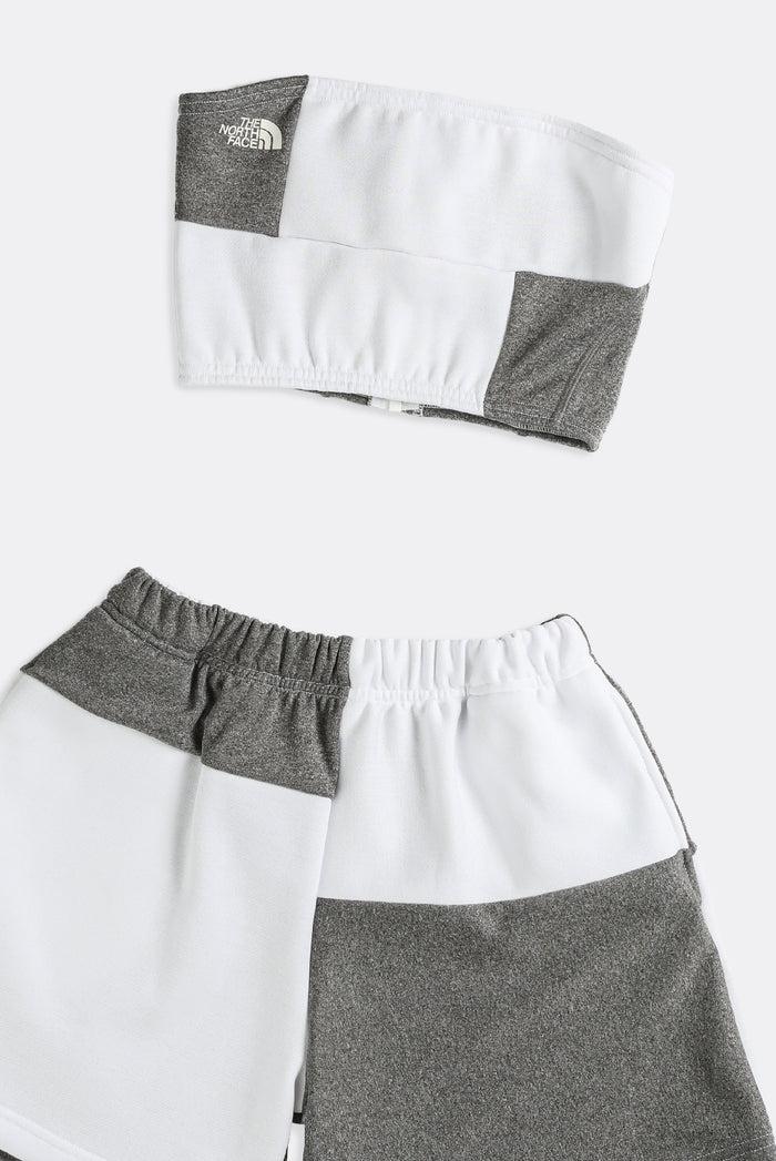 Frankie Rework North Face Patchwork Sweatshorts Set - XS