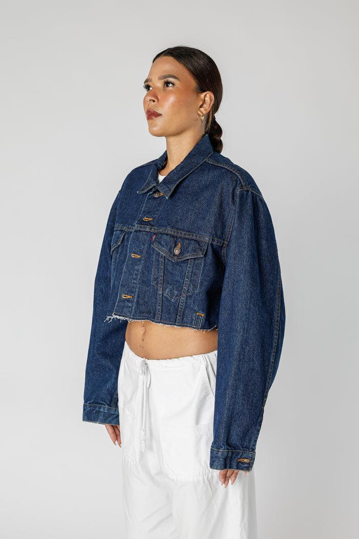 Frankie Rework Vintage Levi's USA Crop Denim Jacket - L