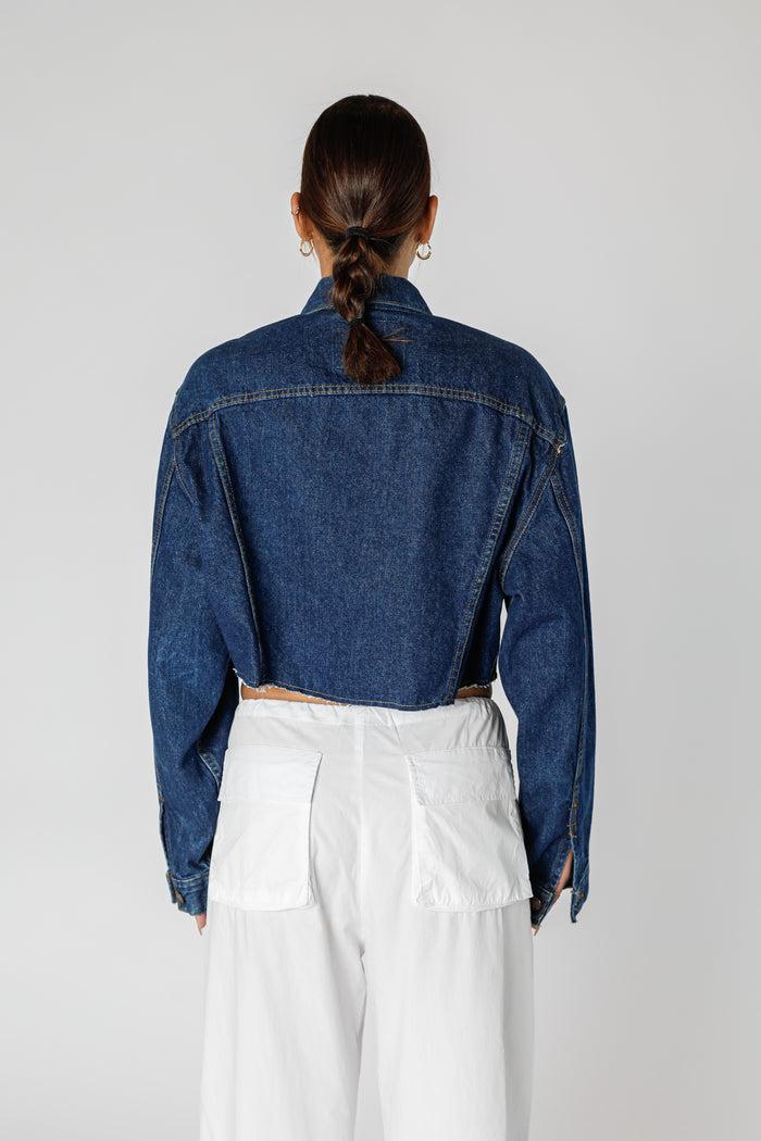 Frankie Rework Vintage Levi's USA Crop Denim Jacket - L