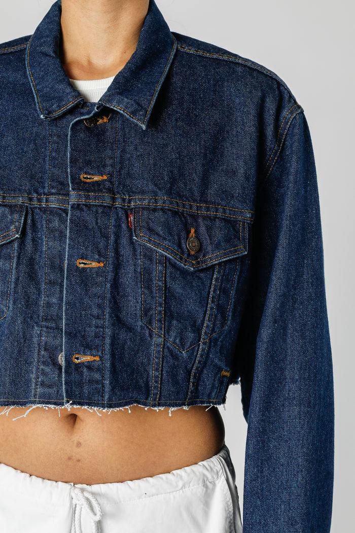 Frankie Rework Vintage Levi's USA Crop Denim Jacket - L