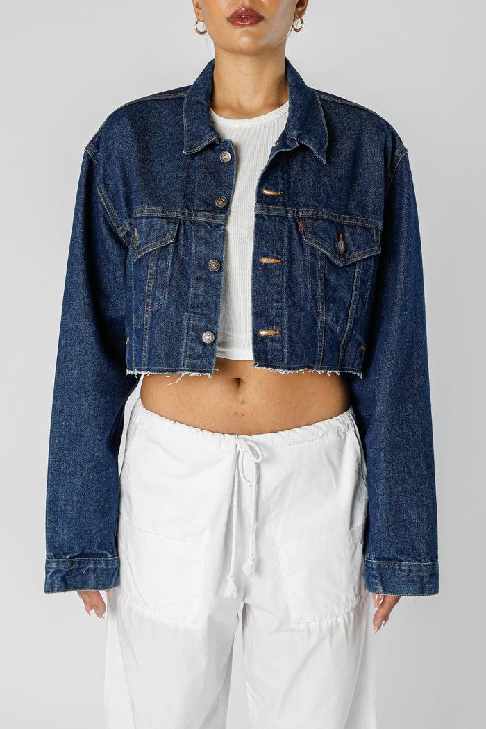 frankie Rework Vintage Levi's USA Crop Denim Jacket - L