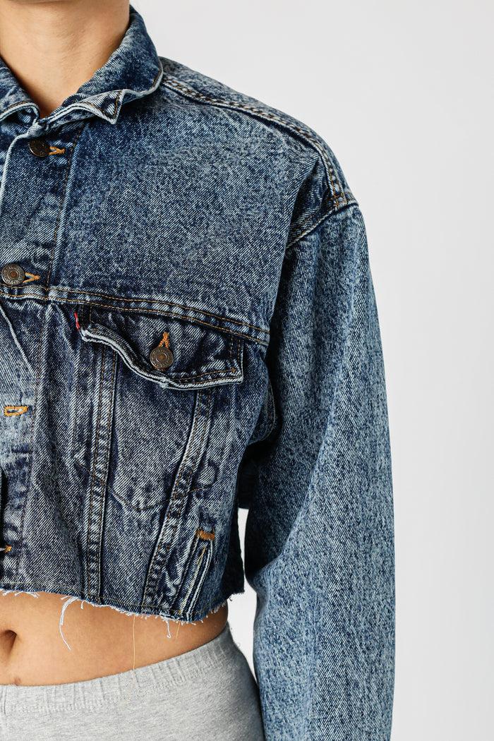 Frankie Rework Vintage Levi's USA Crop Denim Jacket - M