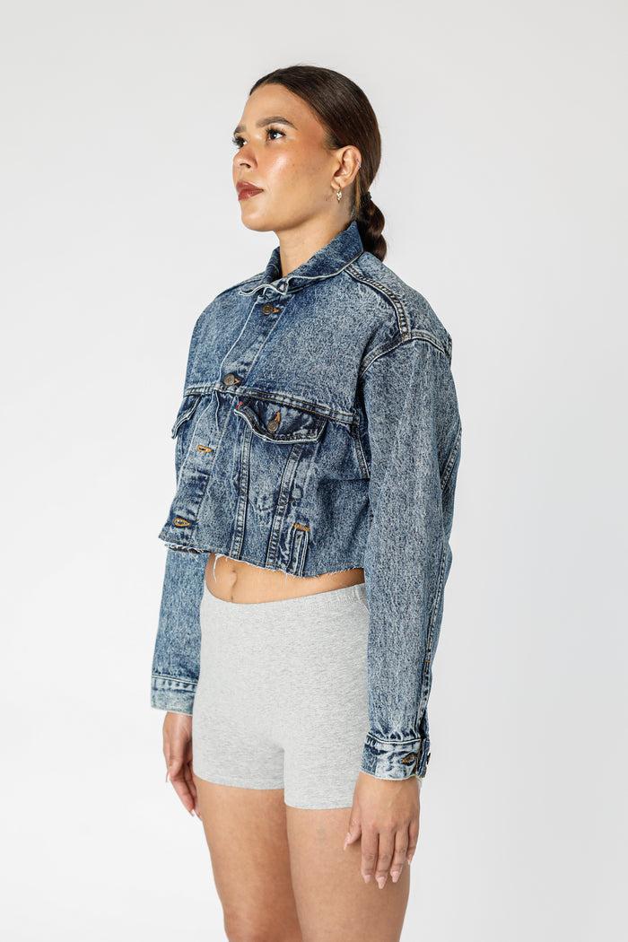 Frankie Rework Vintage Levi's USA Crop Denim Jacket - M