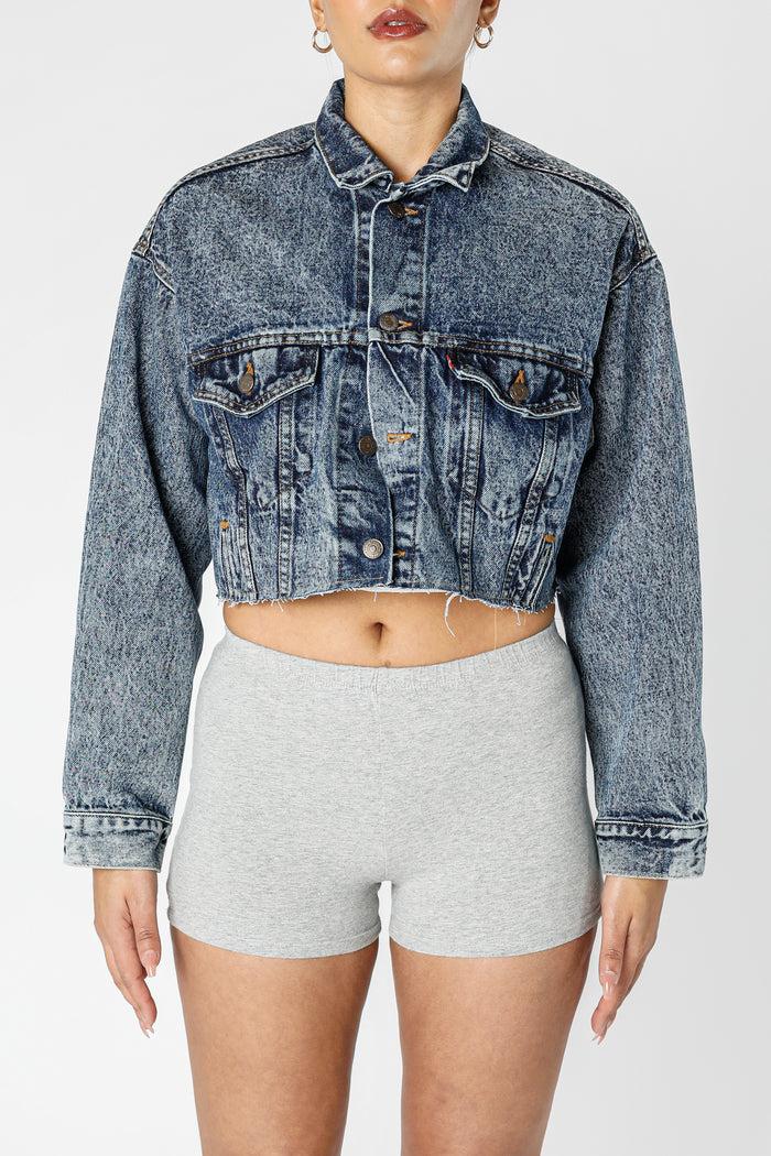 frankie Rework Vintage Levi's USA Crop Denim Jacket - M
