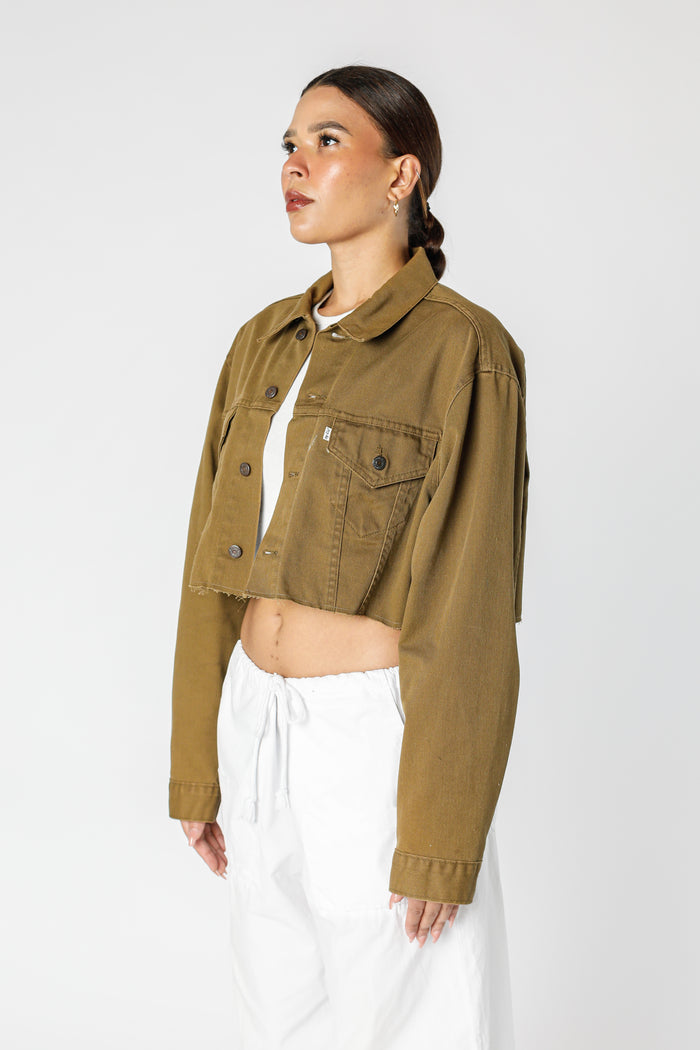 Frankie Rework Vintage Levi's USA Crop Denim Jacket - XL