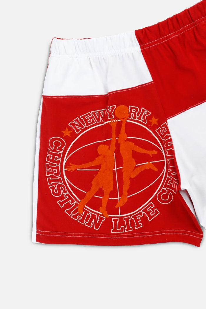 Frankie Unisex Rework Basketball Patchwork Tee Shorts - M
