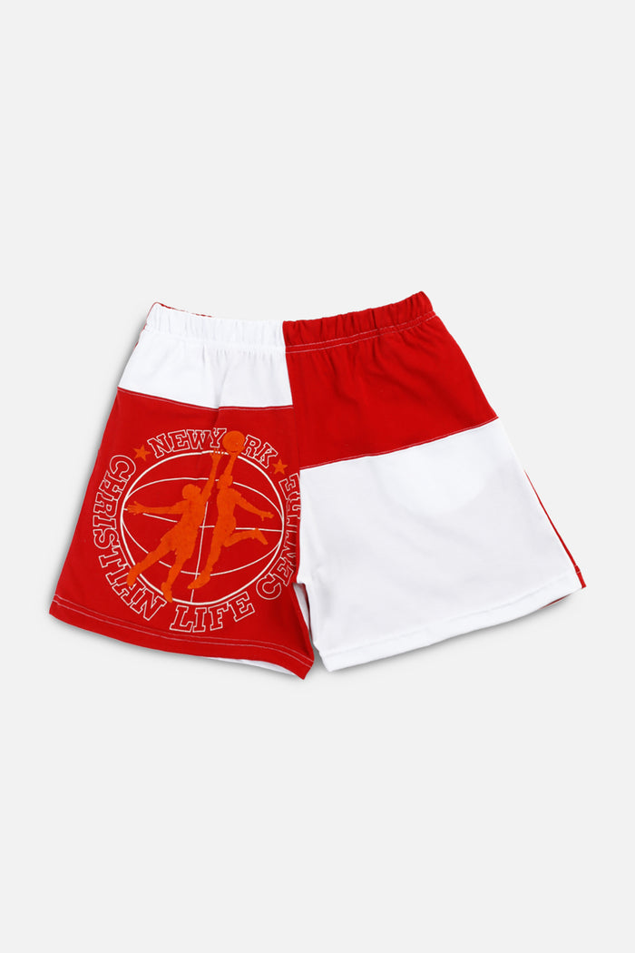frankie Unisex Rework Basketball Patchwork Tee Shorts - M