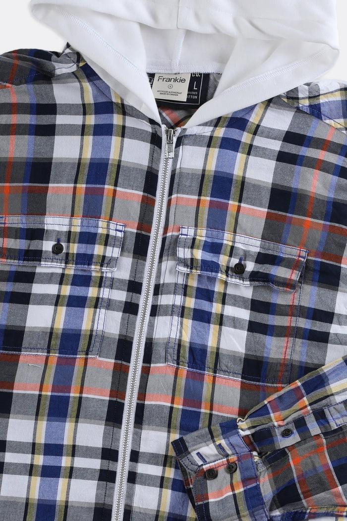 Frankie Unisex Rework Hooded Flannel - Women-S Men-XS