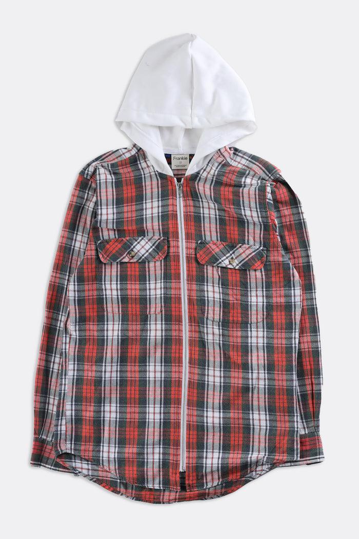 frankie Unisex Rework Hooded Flannel - Women-S Men-XS