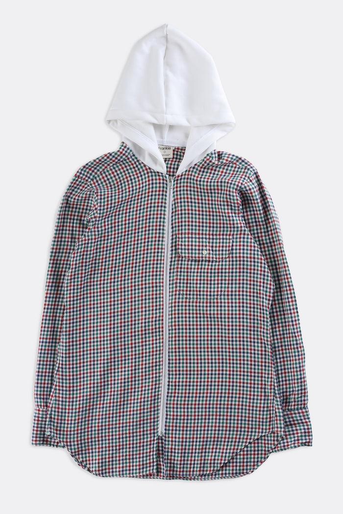 frankie Unisex Rework Hooded Flannel - Women-S Men-XS