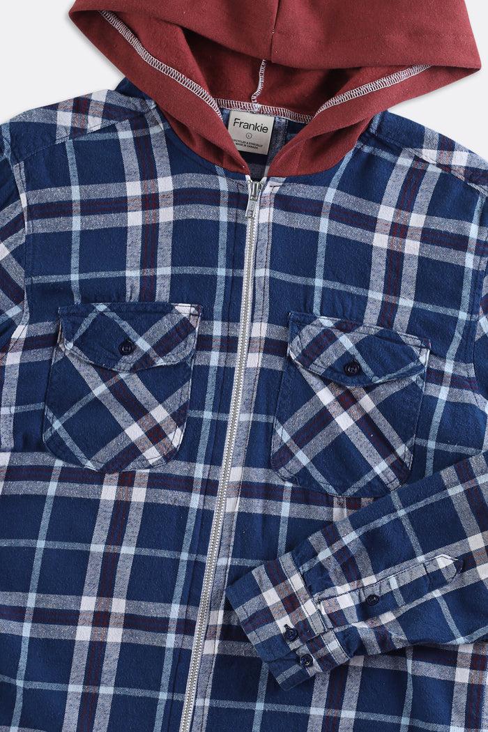 Frankie Unisex Rework Hooded Flannel - Women-S Men-XS