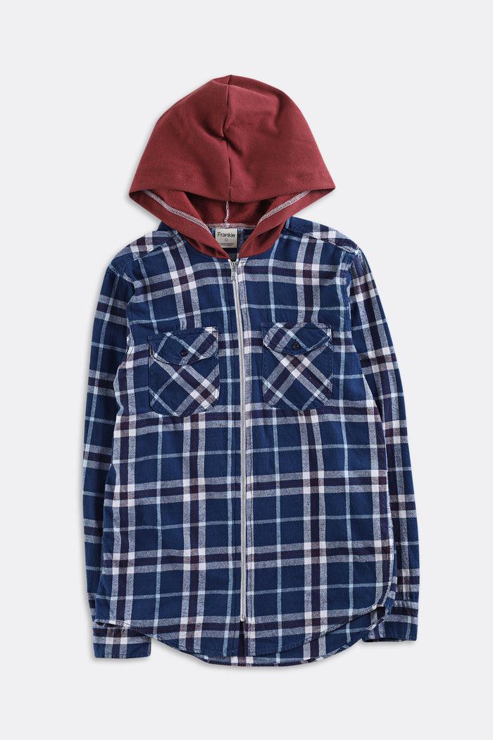 frankie Unisex Rework Hooded Flannel - Women-S Men-XS