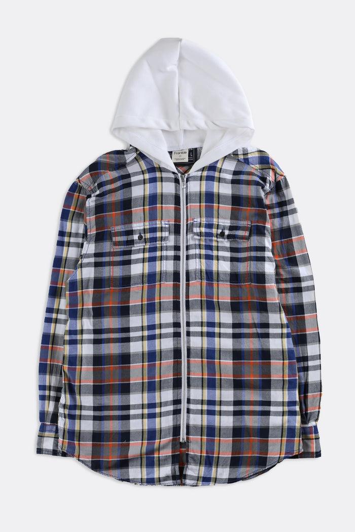 frankie Unisex Rework Hooded Flannel - Women-S Men-XS
