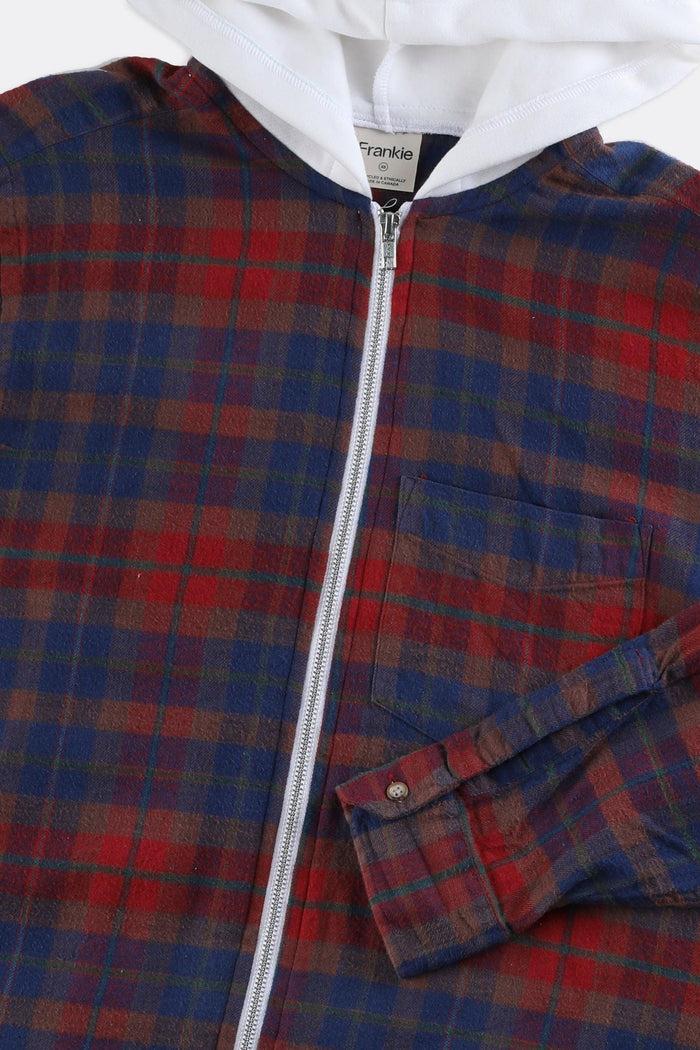 Frankie Unisex Rework Hooded Flannel - Women-XS Men-XXS