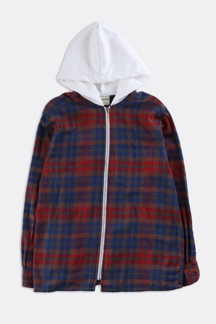 frankie Unisex Rework Hooded Flannel - Women-XS Men-XXS