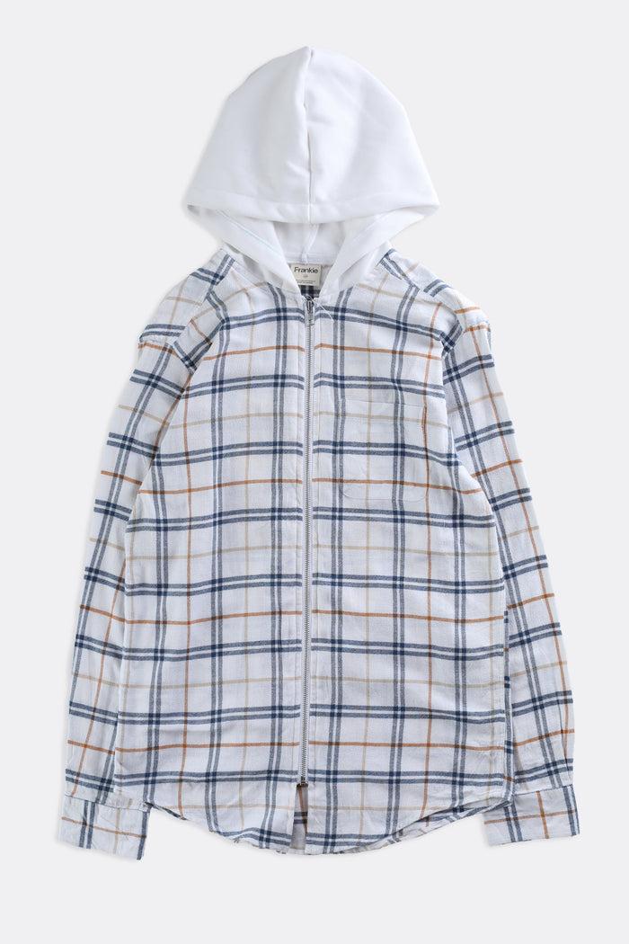 frankie Unisex Rework Hooded Flannel - Women-XS Men-XXS