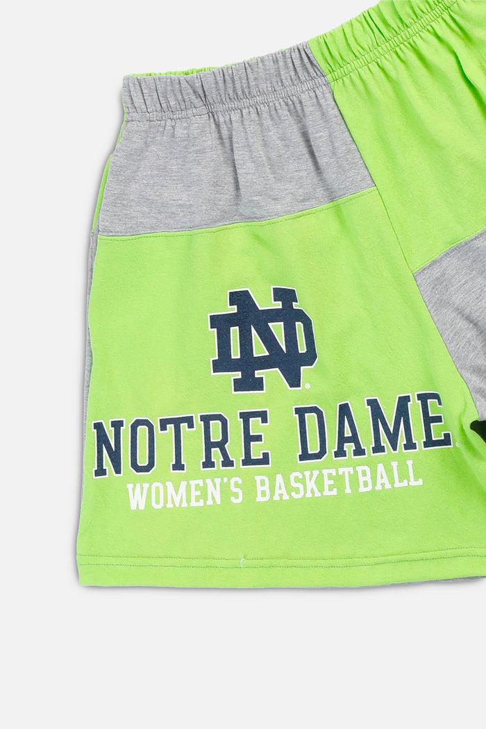 Frankie Unisex Rework Notre Dame Basketball Patchwork Tee Shorts - M
