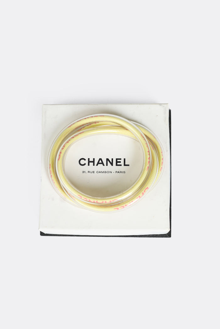 Frankie Vintage Chanel Logo Wrap-Around Tube Bracelet