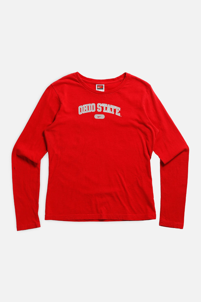 frankie Vintage Ohio State Varsity Longsleeve Baby Tee - Women's XS