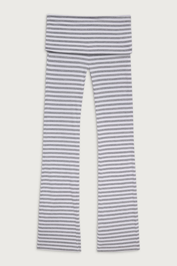 Frankies Bikinis Avenue Cotton Flare Legging Hazy Stripe