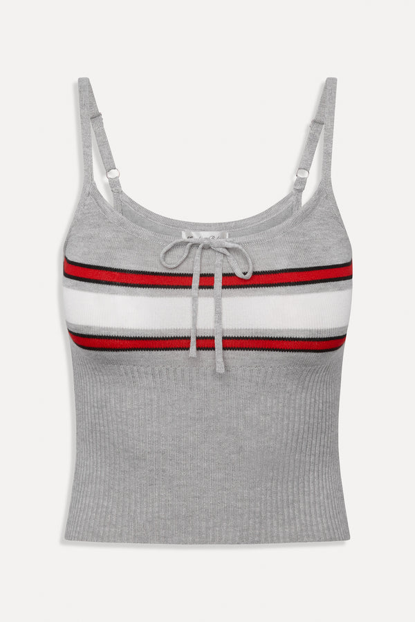 Frankies Bikinis Barrymore Knit Tank Top Mochi Stripe