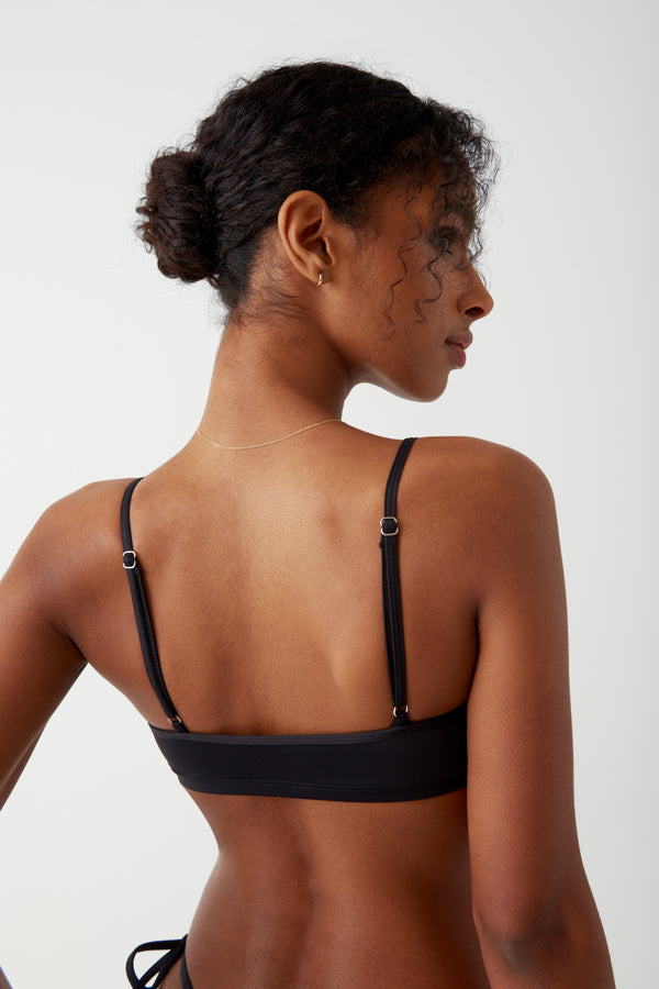 Frankies Bikinis Bay View Bralette Bikini Top Black