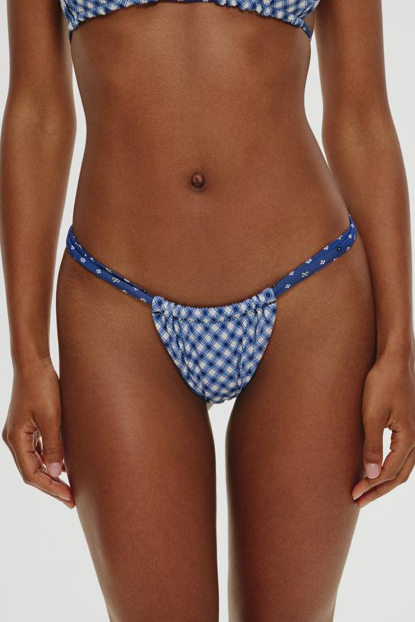 Frankies Bikinis Beckett Micro Bikini Bottom Starry Gingham