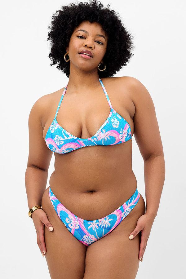 Frankies Bikinis Boardwalk Mesh String Bikini Top Tropic Love