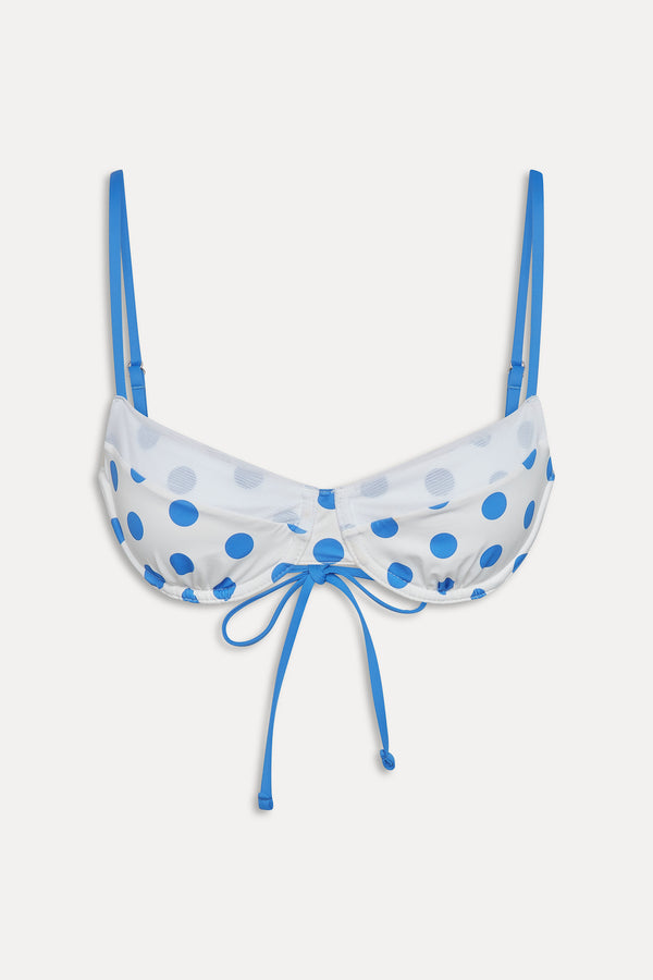 Frankies Bikinis Brady Underwire Bikini Top Delicate Dot