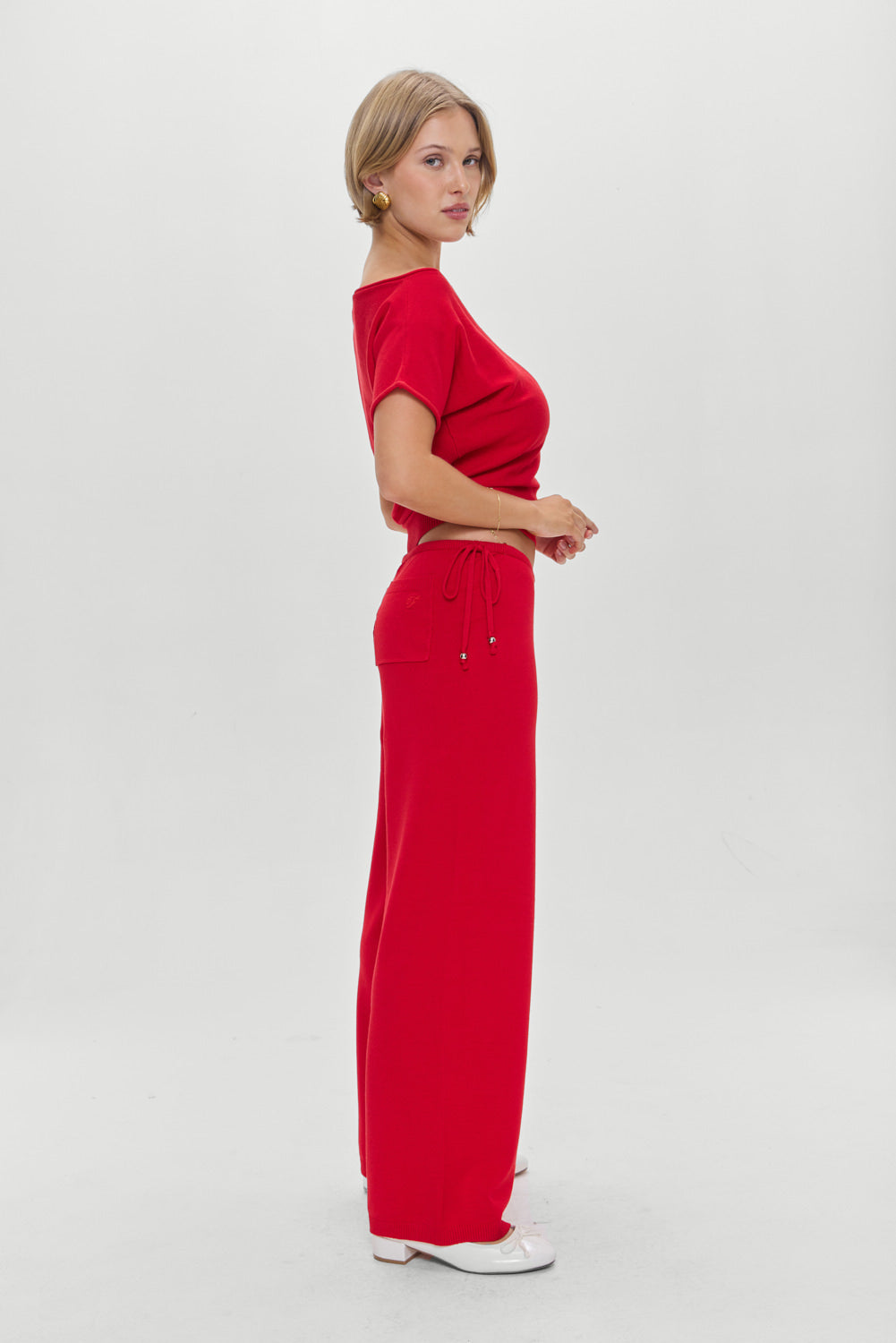 frankies bikinis Breeze Low Rise Knit Pants Heartstrings