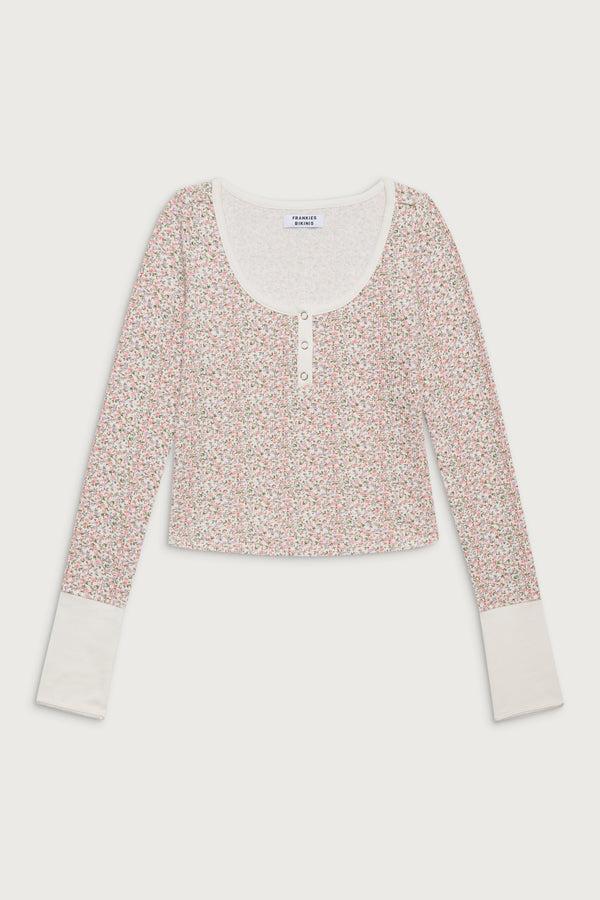 Frankies Bikinis Cabin Long Sleeve Waffle Shirt Baby Blanket