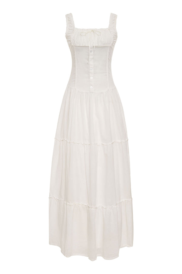 Frankies Bikinis Christabelle Ruffle Maxi Dress Sunrose