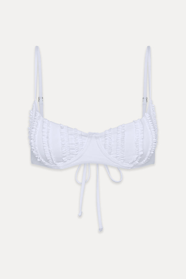 Frankies Bikinis Cola Underwire Bikini Top Optic White