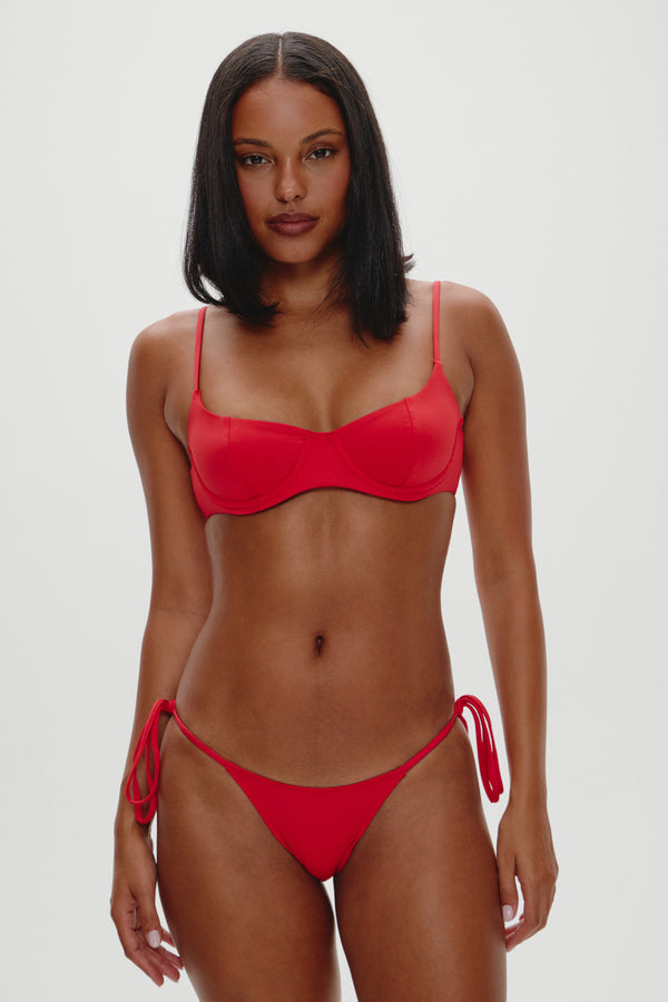 Frankies Bikinis Cola Underwire Bikini Top True Red