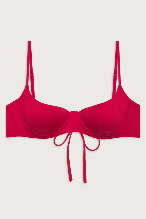 Frankies Bikinis Cola Underwire Bikini Top True Red