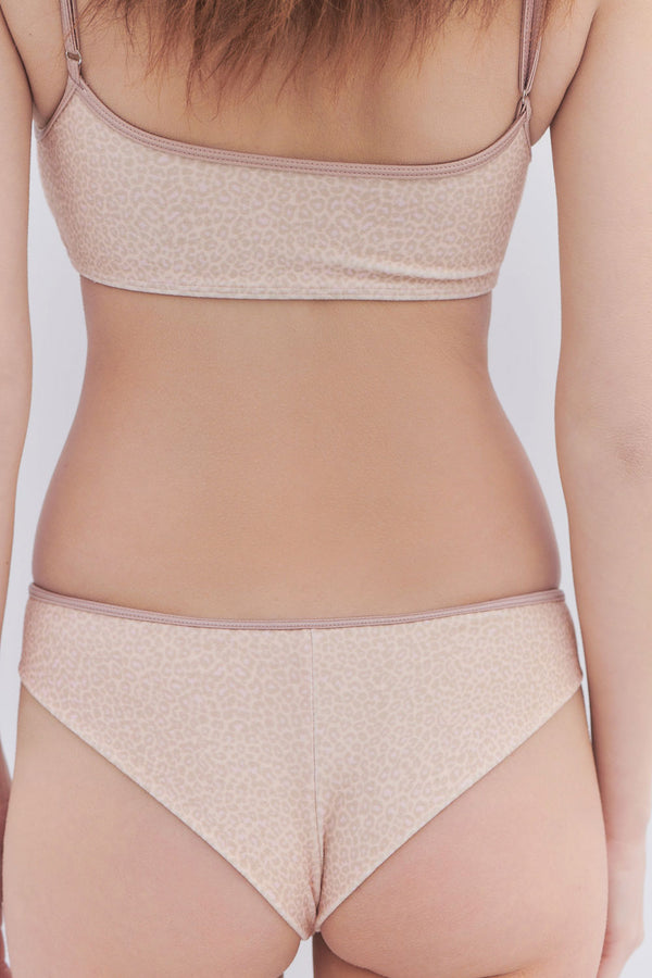 Frankies Bikinis Dawson Terry Cheeky Bikini Bottom Coco Cheetah