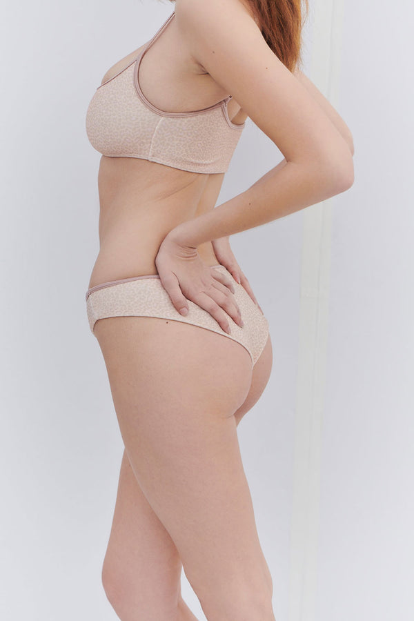 Frankies Bikinis Dawson Terry Cheeky Bikini Bottom Coco Cheetah