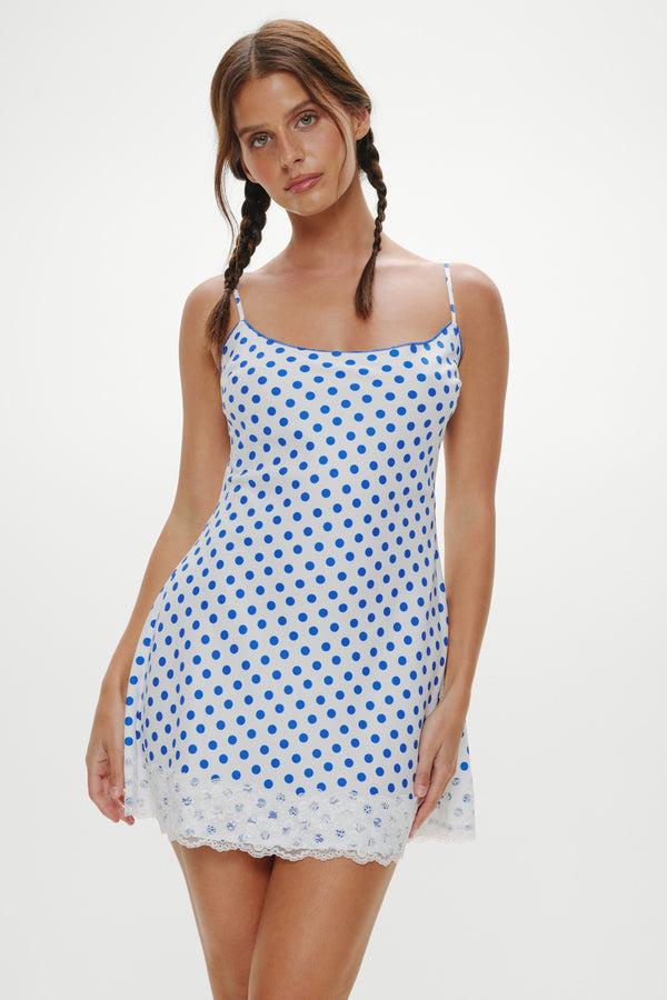 Frankies Bikinis Delaney Polka Dot Mini Dress Delicate Dot