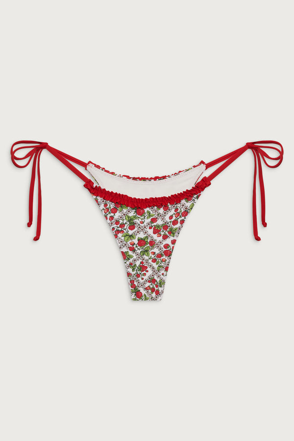 Frankies Bikinis Divine Tie Side Skimpy Bikini Bottom Berry In Love